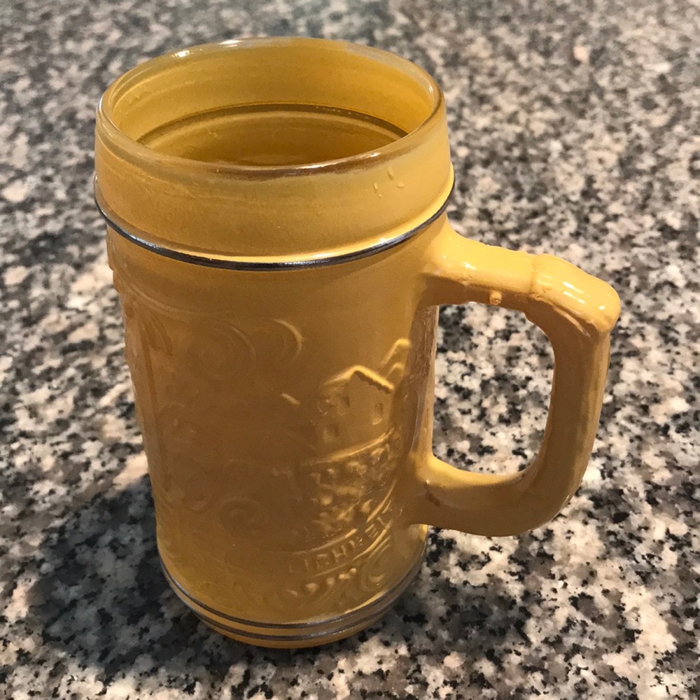 Vintage Mustard Yellow Beer Stein